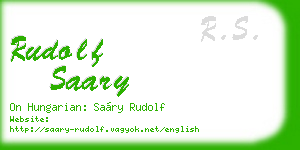 rudolf saary business card